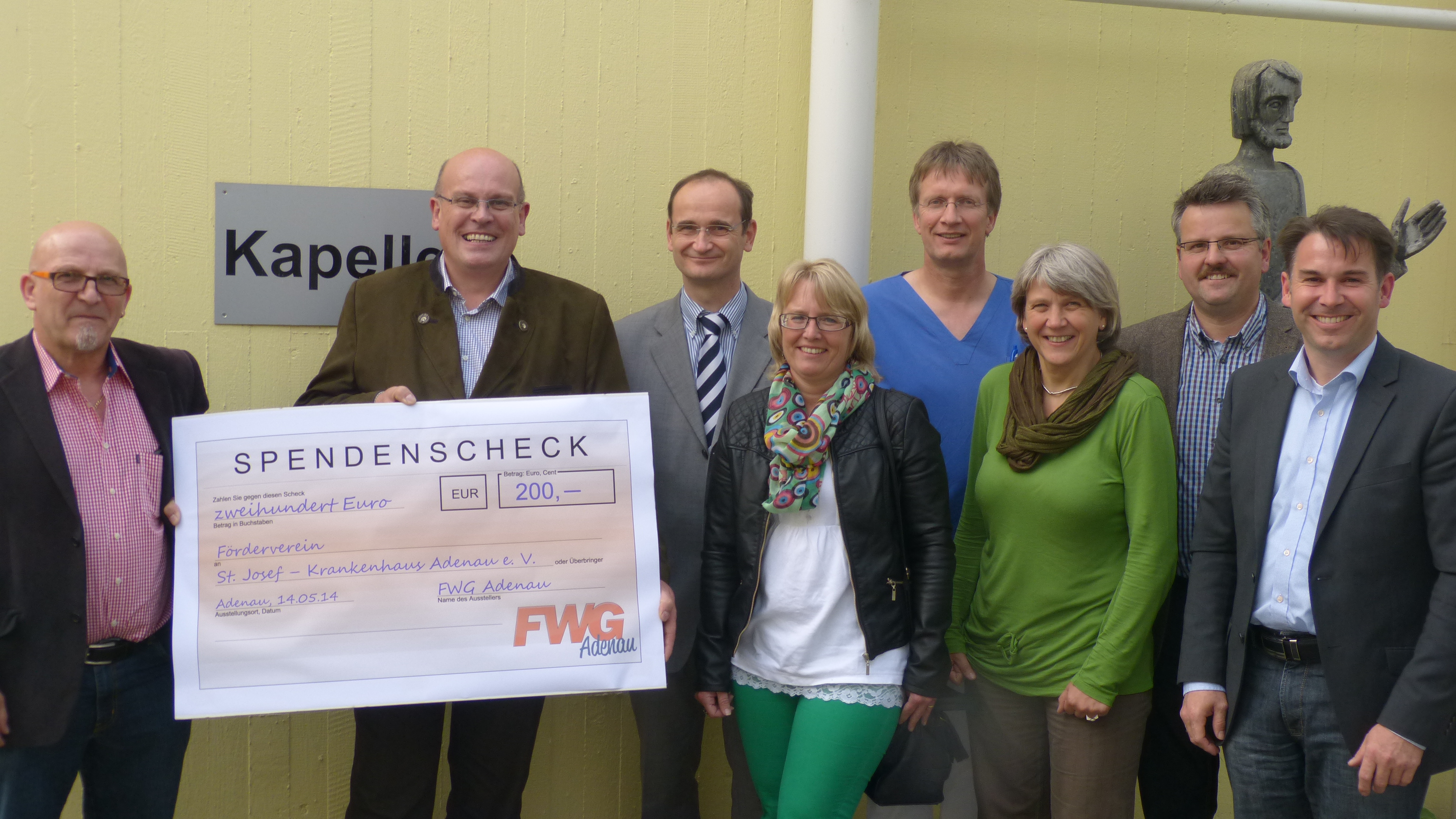 Spende der FWG für Krankenhaus Adenau