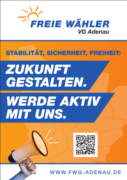 Werbeflyer der FWG VG Adenau